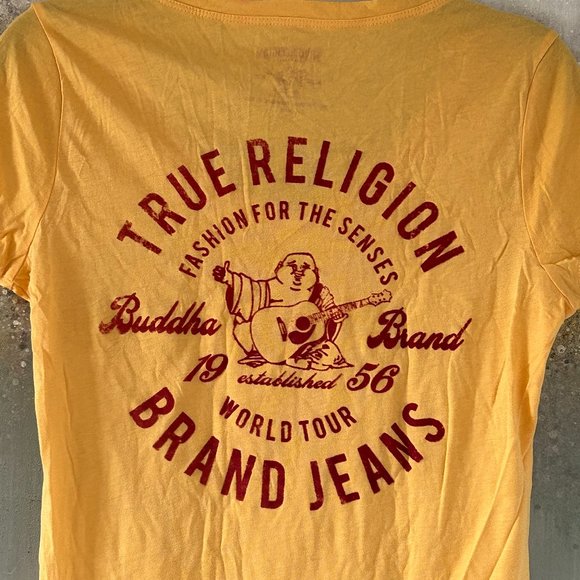 🇺🇸 True Religion Velvet Buddha Logo T-Shirt (NWOT) - Picture 9 of 12